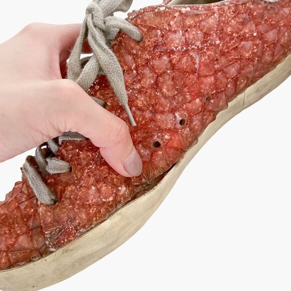 Golden Goose Superstar Sneakers Jelly Diamond EU 40 US 10 Pink Glitter Low Top - Picture 11 of 12